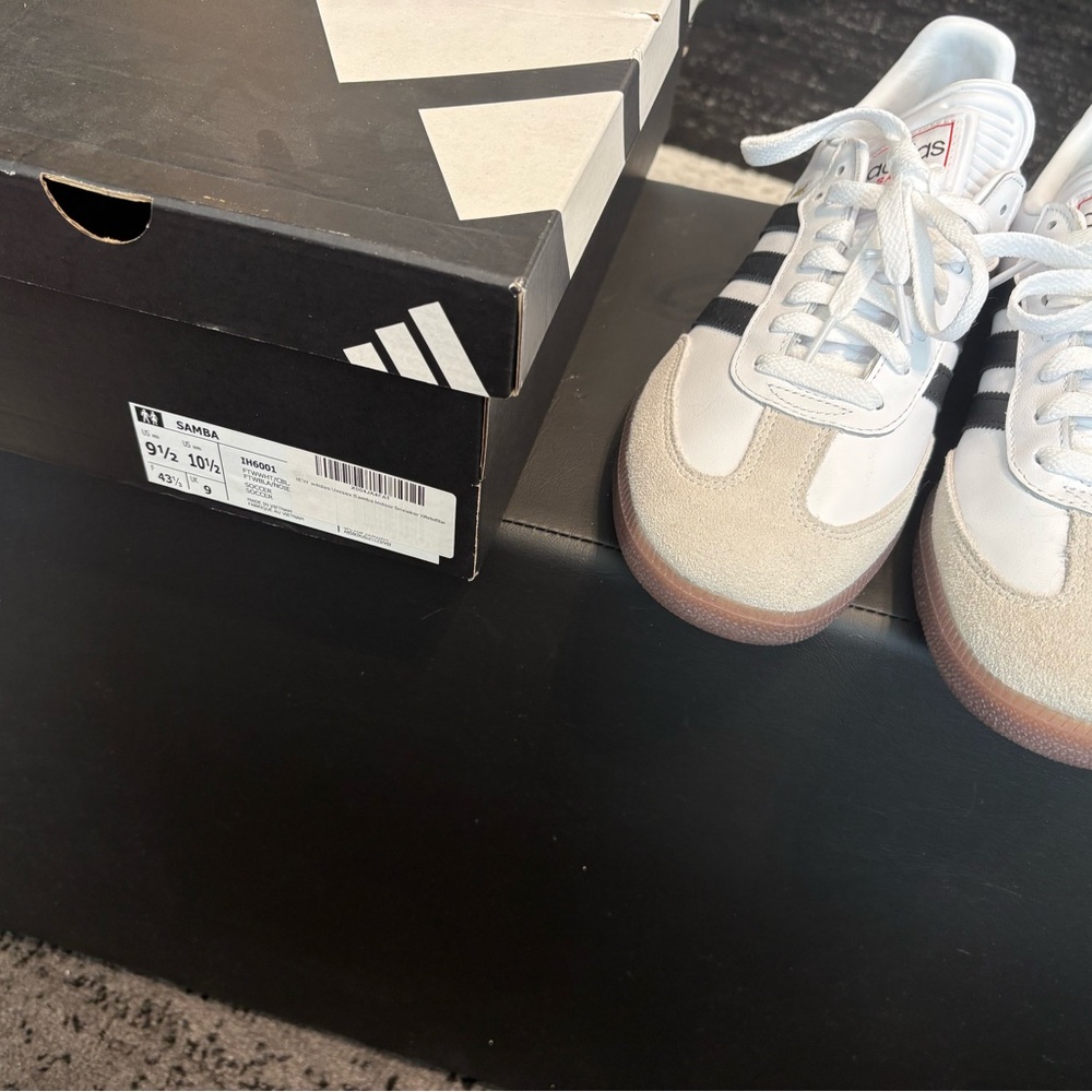 Adidas Samba White and Black Shoes